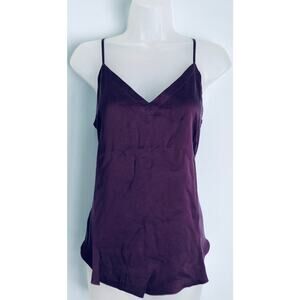 NWT 100% Silk Cami Purple Large